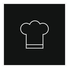 vector chef hat icon formed with simple lines