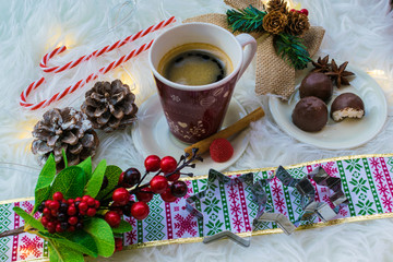 Typical Christmas postcard to congratulate