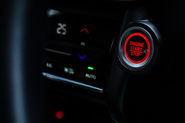 Car Start and Stop engine button.