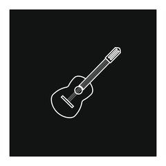 Spanish guitar icon vector formed with simple shapes