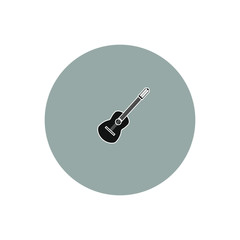 Spanish guitar icon vector formed with simple shapes