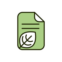 paper environment ecology line and fill