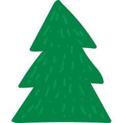 Fototapeta premium Green new year tree flat vector illustration