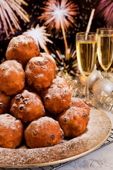 Dutch New Year's Eve with oliebollen, a traditional pastry
