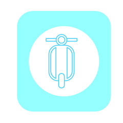 motorcycle icon vector formed with simple shapes