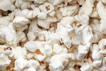 Tasty salted popcorn as a background or texture.