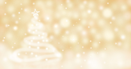 Abstract Christmas holiday background in golden colors