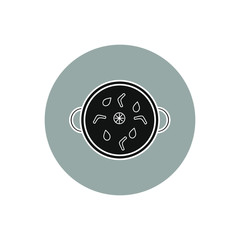 Spanish typical paella icon vector