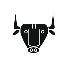spanish bull head icon vector