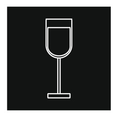 Spanish wine glass icon vector