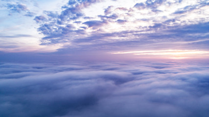 Fototapeta na wymiar Cloud. Flying over the clouds. Photo taken from a drone.