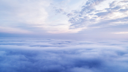 Cloud. Flying over the clouds. Photo taken from a drone.