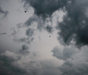 dramatic sky with clouds