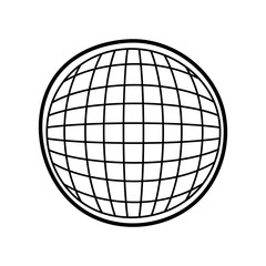 Isolated disco sphere vector design