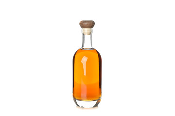 Bottle of whiskey isolated on white background