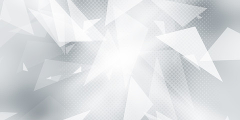 Fototapeta premium Gray halftone pattern with white line motion and network connection backdrop wallpaper. Clean Grey geometric background.