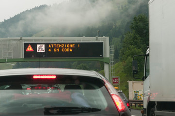traffico in autostrada