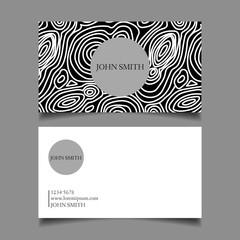 abstract typographic pattern card