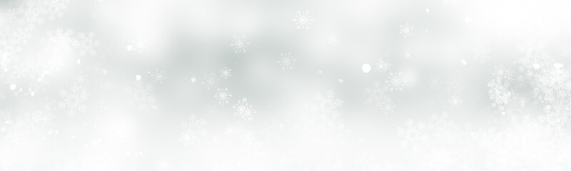 white and gray Christmas light with snowflake bokeh background, Winter backdrop wallpaper.