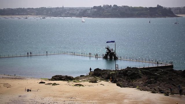 Seawater swimming pool in St. Malo, France
