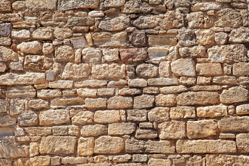 old stone wall in Athens, Europe, background