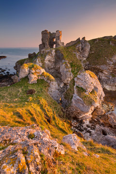 Sunrise at Kinbane Castle in Northern Ireland