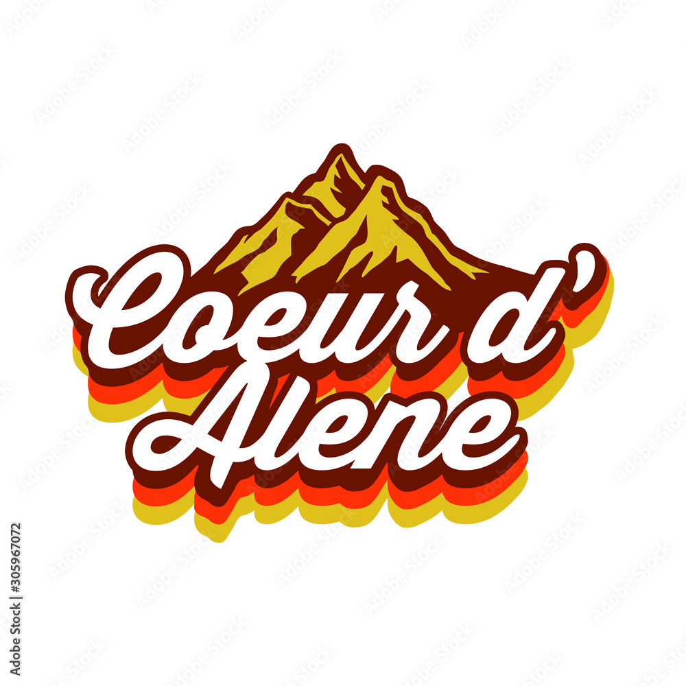 Wall mural vector illustration of coeur d'alene