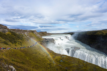 Rainbow and Waterfall in Iceland
