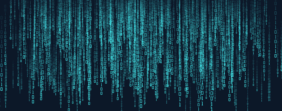 Abstract technology binary code background.Digital binary data and secure data concept.Matrix background with number 0 and 1.