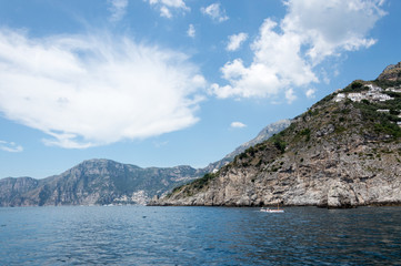 Seacoast of the Amalfi Coast in summer