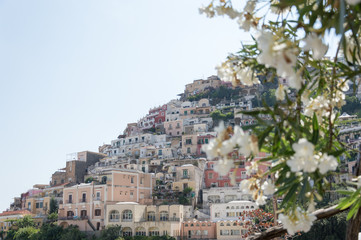 Seacoast of the Amalfi Coast in summer