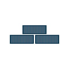 simple container cargo logistic vector logo