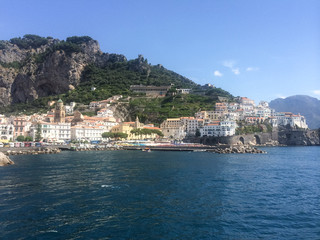 Obraz premium Seacoast of the Amalfi Coast in summer