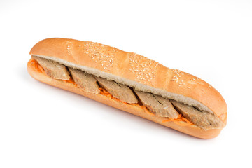 isolated photo on white background of a fast food product