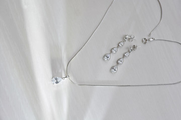 Women jewerly.Bride decorating.Bride morning.