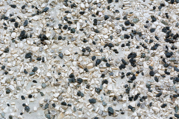Pebble wall texture background, empty template