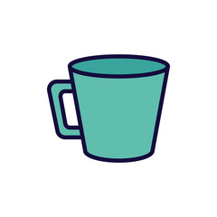 green coffee cup ceramic icon