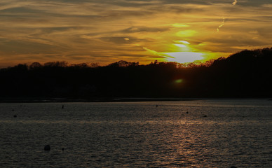 sunset on water