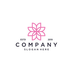 Flower logo design template