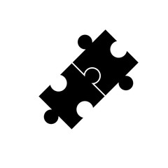 Obraz premium Puzzle icon, logo isolated on white background