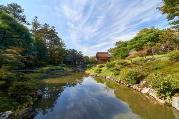 Fototapeta na wymiar Japanese garden in Nara