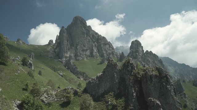 Scenic view on mountain peaks in a sunny day. Grigna,Lombardy, Italy