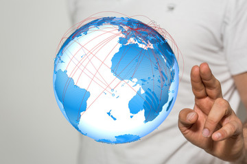 Global network and data exchanges over the world