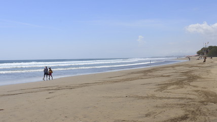 A beautiful view of Double Six beach in Bali, Indonesia.