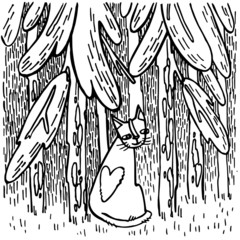 Dark impenetrable forest. Good old cat.