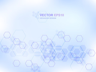 Technology hexagon medical concept background. Futuristic modern hi-tech background for digital technology, science, research, innovation medicine and health. Vector illustration EPS10.