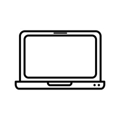 laptop computer device technology icon thick line