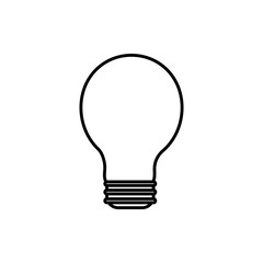 light bulb creativity idea learning online icon thick line