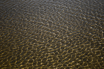 the structure of water in shades of sunlight, the manifestation of texture in the form of abstraction