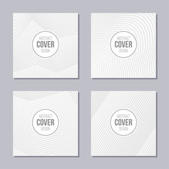 Set of 4 creative covers. Abstract concept layout template.